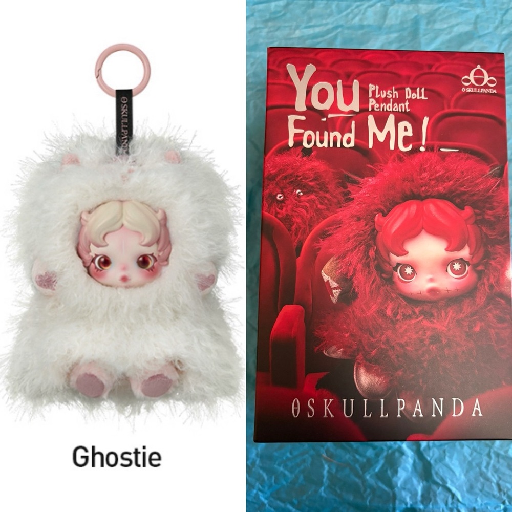 Authentic Unopened SKULLPANDA Ghostie You Found Me series plush pendant